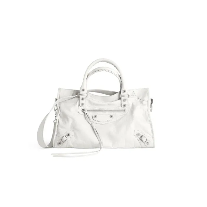 Balenciaga Handbags WomenMen Le City Medium Bag In Optic White Optic White Balenciaga Handbags WomenMen Le City Medium Bag In Optic White Optic White