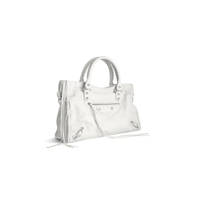 Balenciaga Handbags WomenMen Le City Medium Bag In Optic White Optic White Balenciaga Handbags WomenMen Le City Medium Bag In Optic White Optic White