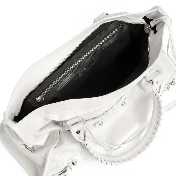 Balenciaga Handbags WomenMen Le City Medium Bag In Optic White Optic White Balenciaga Handbags WomenMen Le City Medium Bag In Optic White Optic White