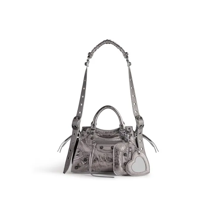 Balenciaga Handbags Women Women039s Neo Cagole Xs Handbag Metallized In Silver Silver Balenciaga Handbags Women Women039s Neo Cagole Xs Handbag Metallized In Silver Silver