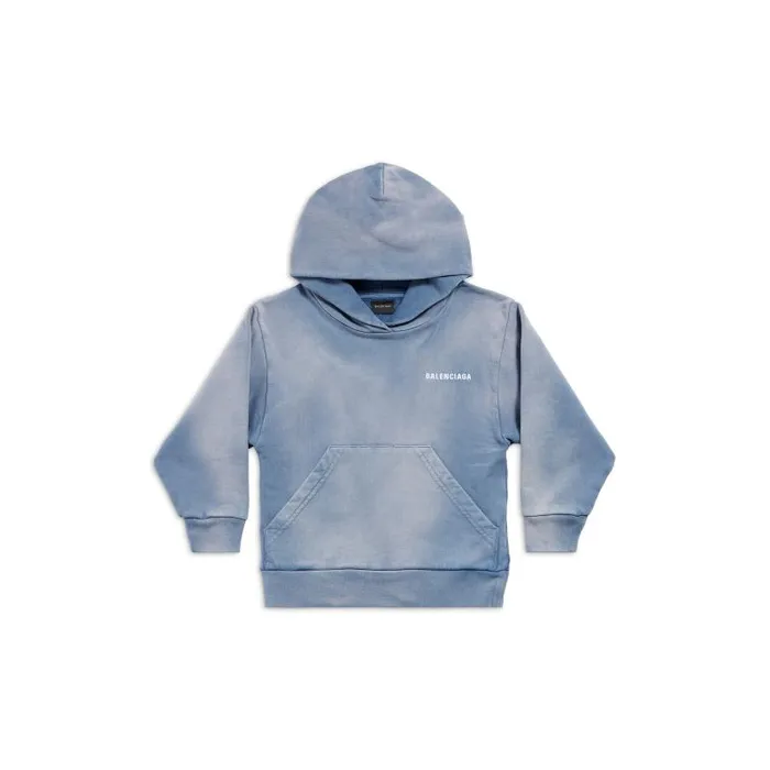Balenciaga Kids WomenMen Kids 8211 Balenciaga Back Hoodie In Bluewhite Bluewhite Balenciaga Kids WomenMen Kids 8211 Balenciaga Back Hoodie In Bluewhite Bluewhite