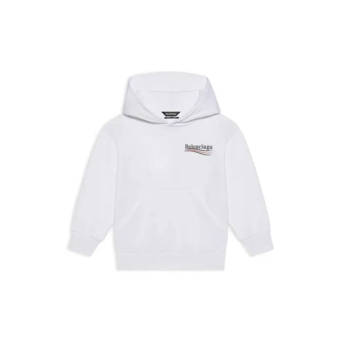Balenciaga Kids WomenMen Kids 8211 Political Campaign Hoodie In White White