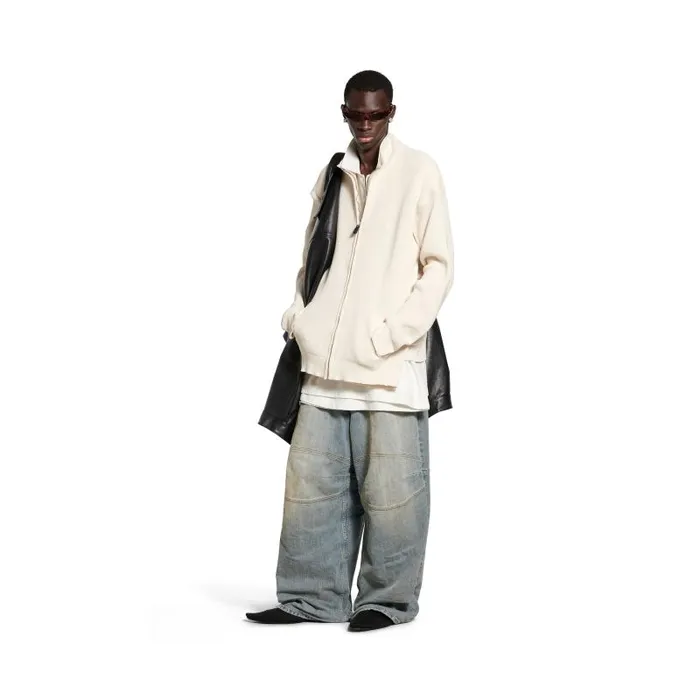 Balenciaga Knitwear Men Men039s Interwined Sweater In Beige Beige