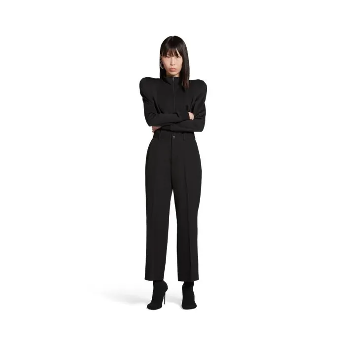 Balenciaga Pants WomenMen Cropped Pants In Black Black