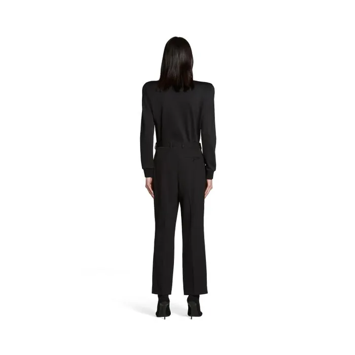 Balenciaga Pants WomenMen Cropped Pants In Black Black Balenciaga Pants WomenMen Cropped Pants In Black Black