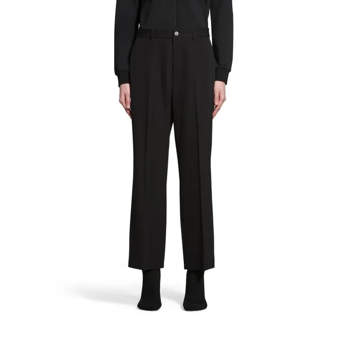 Balenciaga Pants WomenMen Cropped Pants In Black Black Balenciaga Pants WomenMen Cropped Pants In Black Black