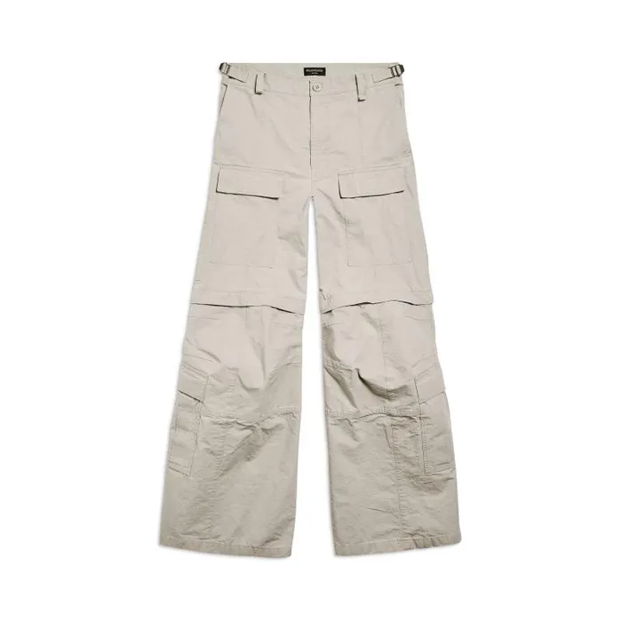 Balenciaga Pants WomenMen Flared Cargo Pants In Beige Beige