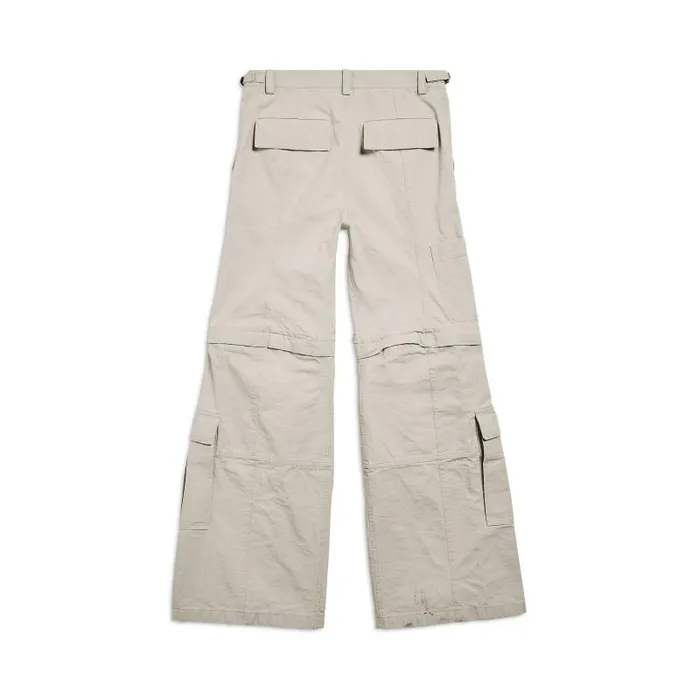 Balenciaga Pants WomenMen Flared Cargo Pants In Beige Beige Balenciaga Pants WomenMen Flared Cargo Pants In Beige Beige