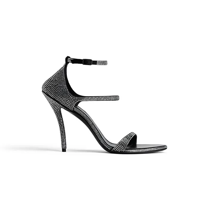 Balenciaga Pumps and Heels Women Women039s Honey 110mm Sandal With Rhinestones In Blackgrey Blackgrey Balenciaga Pumps and Heels Women Women039s Honey 110mm Sandal With Rhinestones In Blackgrey Blackgrey