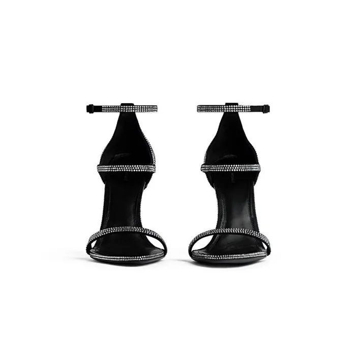 Balenciaga Pumps and Heels Women Women039s Honey 110mm Sandal With Rhinestones In Blackgrey Blackgrey Balenciaga Pumps and Heels Women Women039s Honey 110mm Sandal With Rhinestones In Blackgrey Blackgrey