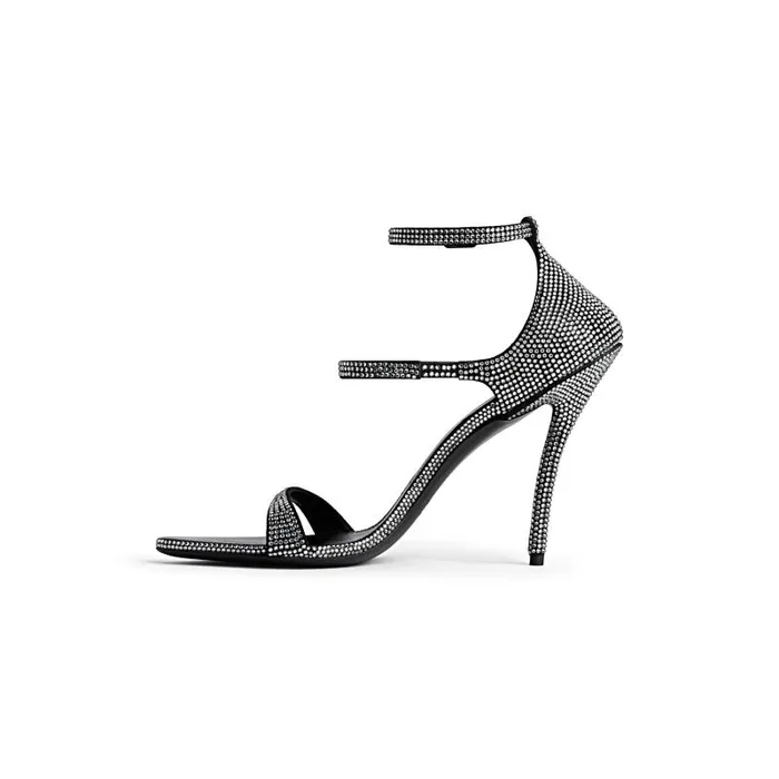 Balenciaga Pumps and Heels Women Women039s Honey 110mm Sandal With Rhinestones In Blackgrey Blackgrey Balenciaga Pumps and Heels Women Women039s Honey 110mm Sandal With Rhinestones In Blackgrey Blackgrey