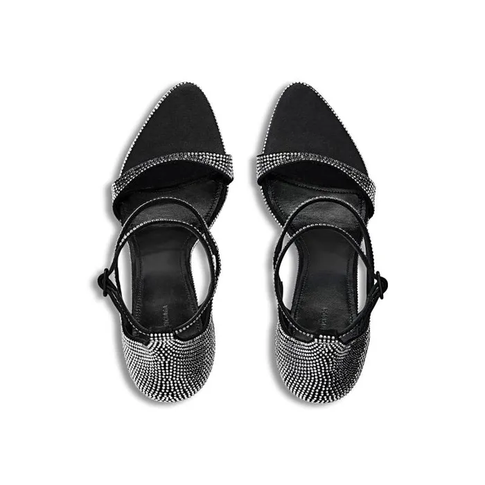 Balenciaga Pumps and Heels Women Women039s Honey 110mm Sandal With Rhinestones In Blackgrey Blackgrey Balenciaga Pumps and Heels Women Women039s Honey 110mm Sandal With Rhinestones In Blackgrey Blackgrey