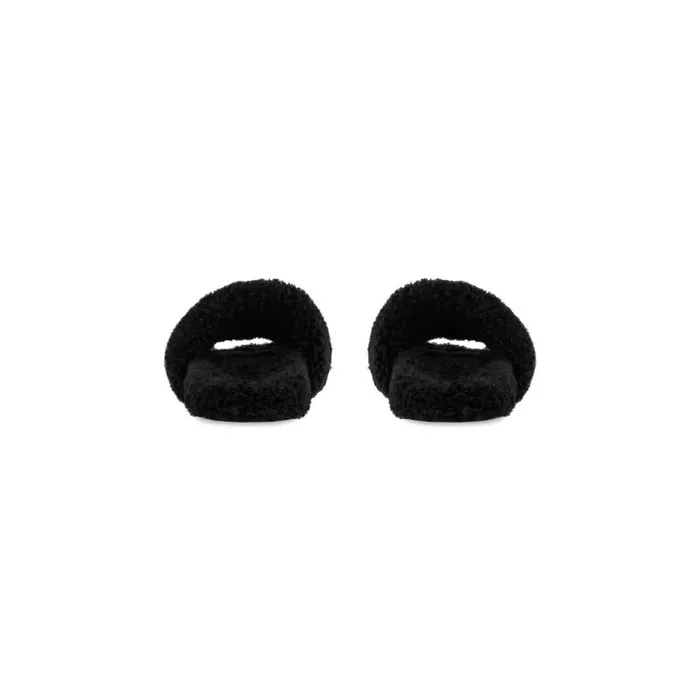Balenciaga Sandals and Mules Men Men039s Furry Slide Sandal In Blackwhitered Blackwhitered Balenciaga Sandals and Mules Men Men039s Furry Slide Sandal In Blackwhitered Blackwhitered