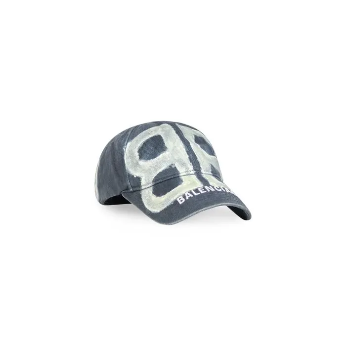 Balenciaga Scarves and Caps WomenMen Bb Sprayed Cap In Grey Grey Balenciaga Scarves and Caps WomenMen Bb Sprayed Cap In Grey Grey