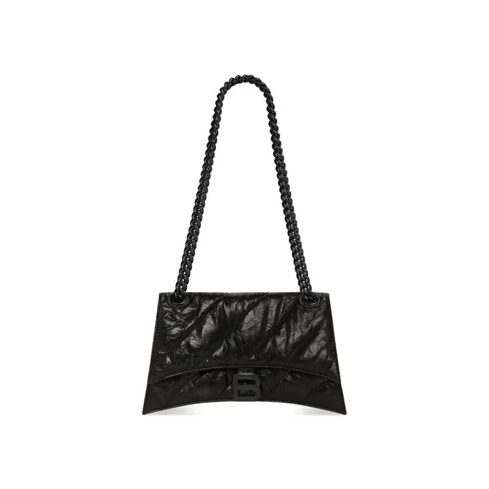Balenciaga Shoulder Bags Women Women039s Crush Small Chain Bag Quilted In Black Black Balenciaga Shoulder Bags Women Women039s Crush Small Chain Bag Quilted In Black Black