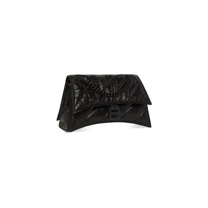 Balenciaga Shoulder Bags Women Women039s Crush Small Chain Bag Quilted In Black Black Balenciaga Shoulder Bags Women Women039s Crush Small Chain Bag Quilted In Black Black