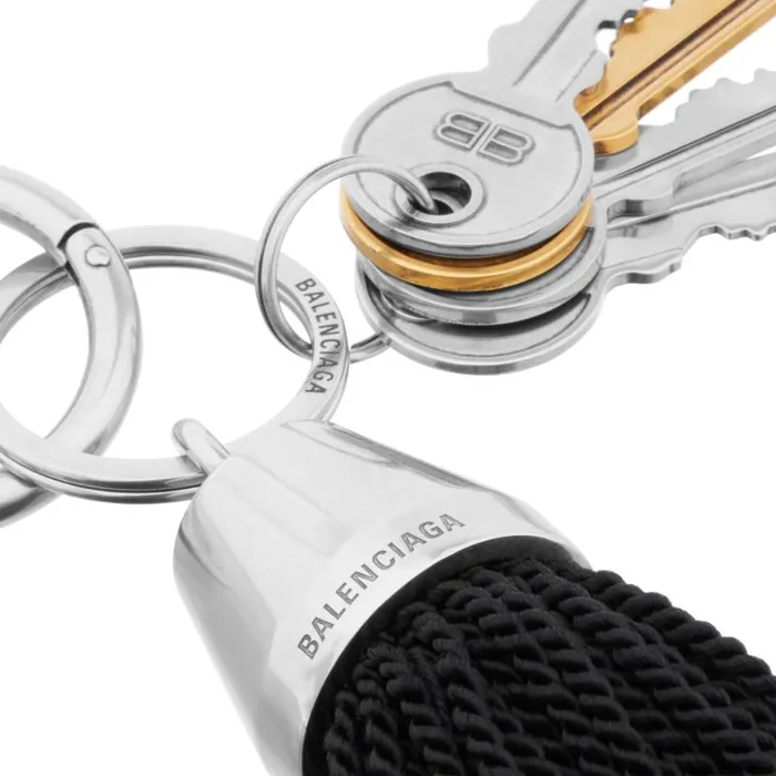 Balenciaga Shoulder Bags Women Women039s Keychain Pompom In Black Black Balenciaga Shoulder Bags Women Women039s Keychain Pompom In Black Black