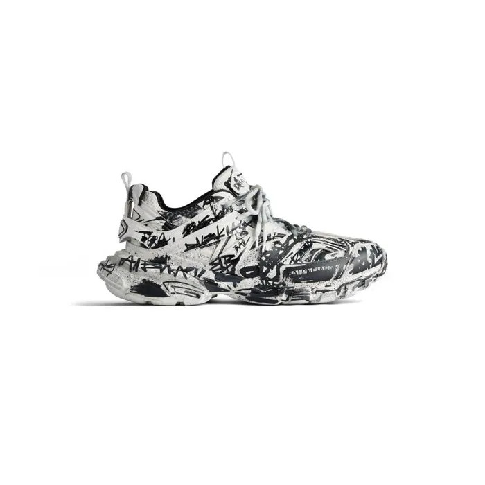 Balenciaga Sneakers Men Men039s Track Graffiti Sneaker In Whiteblack Whiteblack Balenciaga Sneakers Men Men039s Track Graffiti Sneaker In Whiteblack Whiteblack