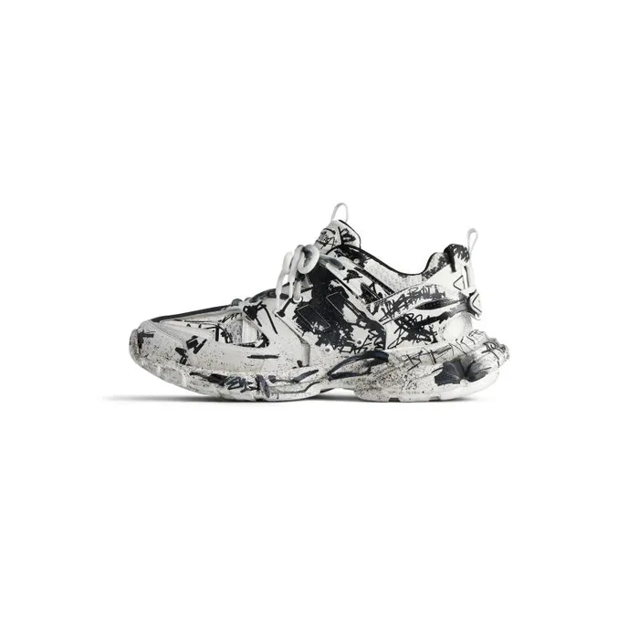 Balenciaga Sneakers Men Men039s Track Graffiti Sneaker In Whiteblack Whiteblack Balenciaga Sneakers Men Men039s Track Graffiti Sneaker In Whiteblack Whiteblack