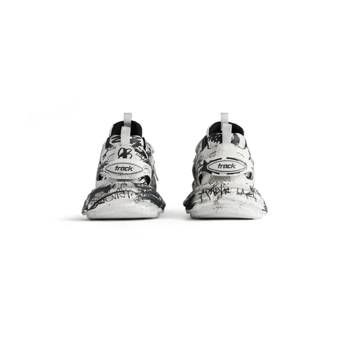 Balenciaga Sneakers Men Men039s Track Graffiti Sneaker In Whiteblack Whiteblack Balenciaga Sneakers Men Men039s Track Graffiti Sneaker In Whiteblack Whiteblack