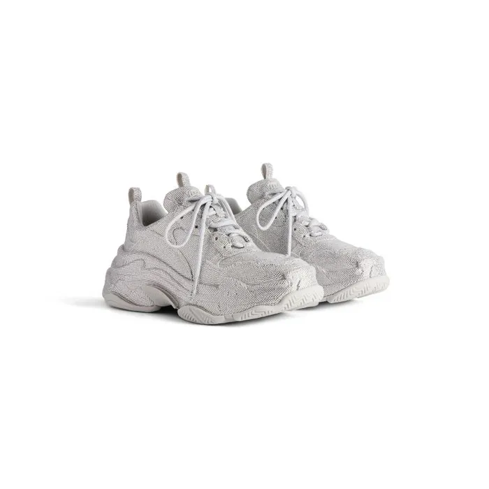 Balenciaga Sneakers Women Women039s Triple S Sneaker With Rhinestones In Light Grey Light Grey Balenciaga Sneakers Women Women039s Triple S Sneaker With Rhinestones In Light Grey Light Grey