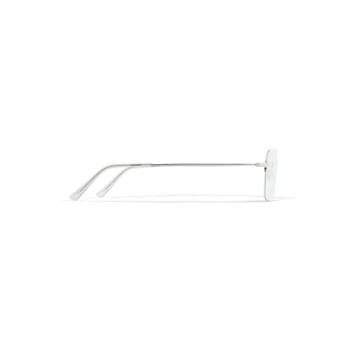 Balenciaga Sunglasses WomenMen Invisible Rectangle Sunglasses In Silver Silver Balenciaga Sunglasses WomenMen Invisible Rectangle Sunglasses In Silver Silver
