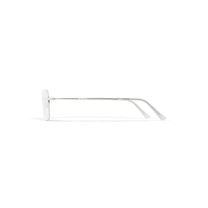 Balenciaga Sunglasses WomenMen Invisible Rectangle Sunglasses In Silver Silver Balenciaga Sunglasses WomenMen Invisible Rectangle Sunglasses In Silver Silver