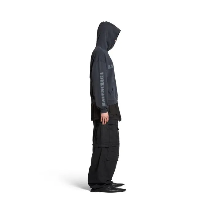 Balenciaga Sweatshirts and Hoodies WomenMen Stencil Type Hoodie Medium Fit In Black Black Balenciaga Sweatshirts and Hoodies WomenMen Stencil Type Hoodie Medium Fit In Black Black