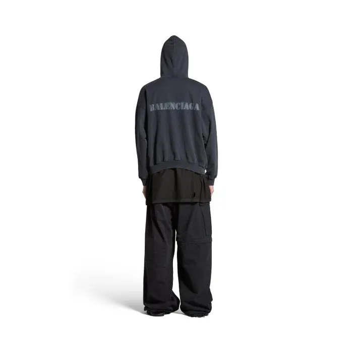 Balenciaga Sweatshirts and Hoodies WomenMen Stencil Type Hoodie Medium Fit In Black Black Balenciaga Sweatshirts and Hoodies WomenMen Stencil Type Hoodie Medium Fit In Black Black