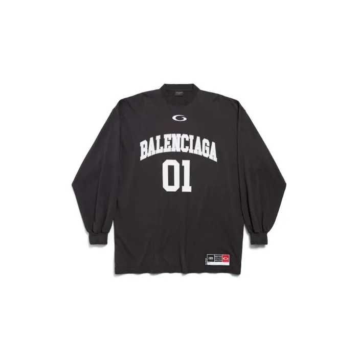 Balenciaga Tshirts Men Men039s Basketball Series 8211 Long Sleeve Tshirt Large Fit In Black Black Balenciaga Tshirts Men Men039s Basketball Series 8211 Long Sleeve Tshirt Large Fit In Black Black
