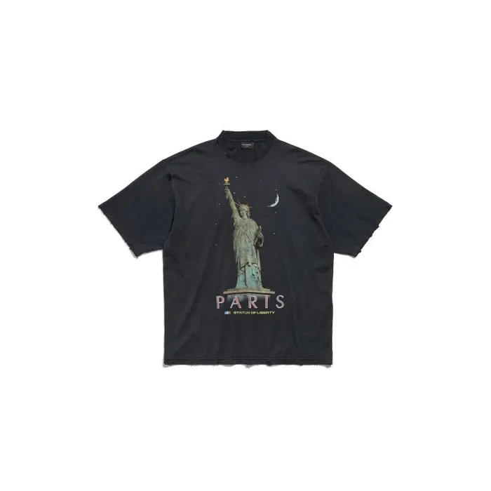 Balenciaga Tshirts WomenMen Paris Liberty Tshirt Medium Fit In Black Black Balenciaga Tshirts WomenMen Paris Liberty Tshirt Medium Fit In Black Black