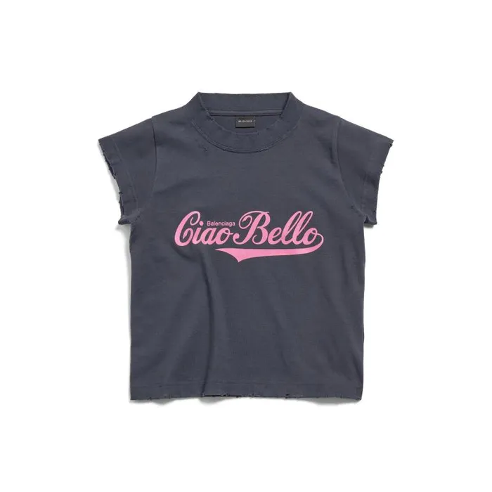 Balenciaga Tshirts Women Women039s Ciao Bello Shrunk Tshirt In Black Black Balenciaga Tshirts Women Women039s Ciao Bello Shrunk Tshirt In Black Black