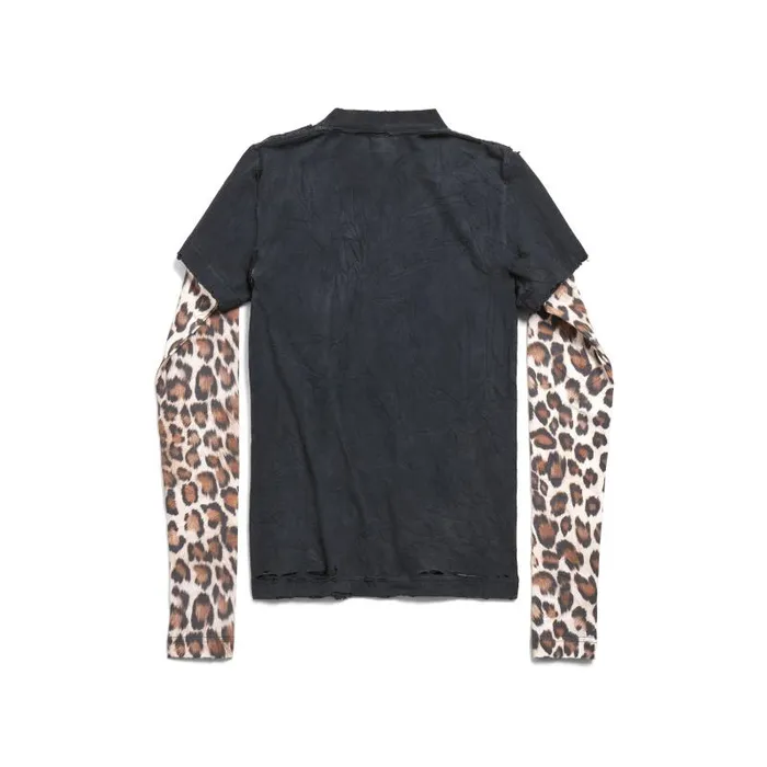 Balenciaga Tshirts Women Women039s Planet Earth Double Sleeve Tshirt In Black Black Balenciaga Tshirts Women Women039s Planet Earth Double Sleeve Tshirt In Black Black
