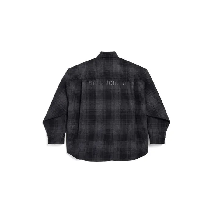 Balenciaga Tops and Shirts Men Men039s Balenciaga Oversized Shirt In Greyblack Greyblack Balenciaga Tops and Shirts Men Men039s Balenciaga Oversized Shirt In Greyblack Greyblack