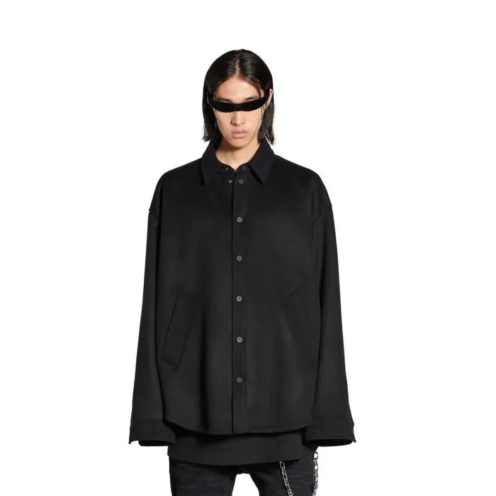 Balenciaga Tops and Shirts Men Men039s Padded Shirt In Black Black Balenciaga Tops and Shirts Men Men039s Padded Shirt In Black Black
