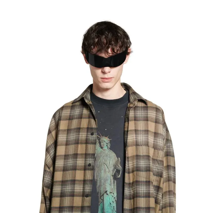 Balenciaga Tops and Shirts Men Men039s Paris Liberty Layered Shirt Oversized In Dark Green Dark Green Balenciaga Tops and Shirts Men Men039s Paris Liberty Layered Shirt Oversized In Dark Green Dark Green