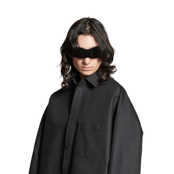 Balenciaga Tops and Shirts WomenMen Outerwear Shirt Large Fit In Black Black Balenciaga Tops and Shirts WomenMen Outerwear Shirt Large Fit In Black Black