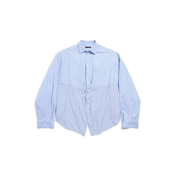 Balenciaga Tops and Shirts Women Women039s Balenciaga Cut Up Shirt Oversized In Light Bluewhite Light Bluewhite Balenciaga Tops and Shirts Women Women039s Balenciaga Cut Up Shirt Oversized In Light Bluewhite Light Bluewhite