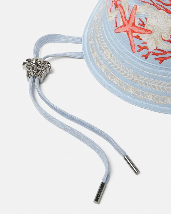 Barocco Sea Bucket Hat Blueprint WomenMen Versace Hats and Caps