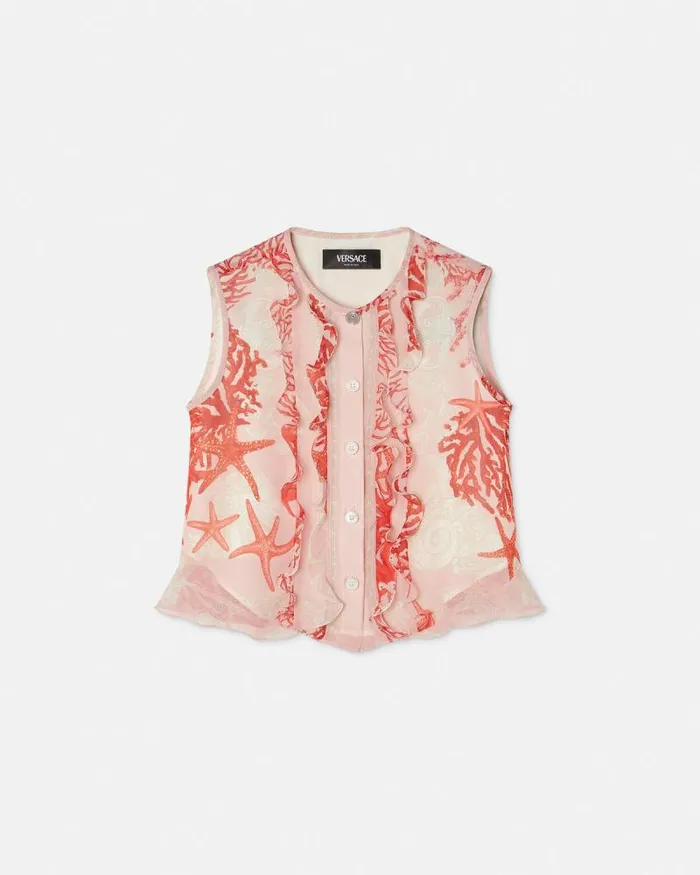 Barocco Sea Kids Top Coral Children Versace Clothing
