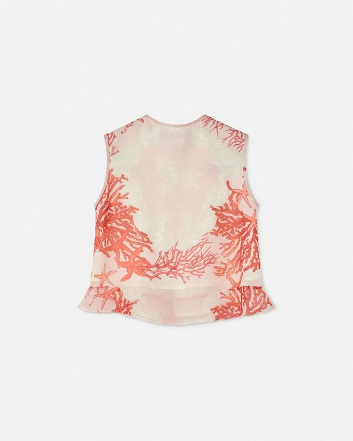 Barocco Sea Kids Top Coral Children Versace Clothing