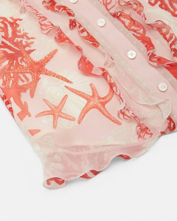 Barocco Sea Kids Top Coral Children Versace Clothing
