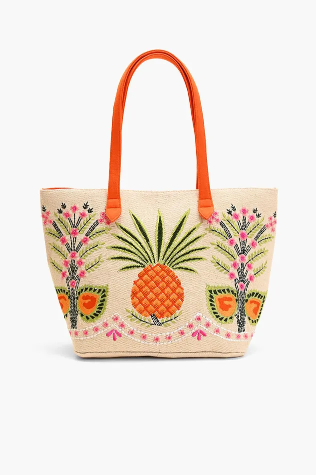Beach Bags Pineapple Embellished Tote 8211 America and Beyond Women