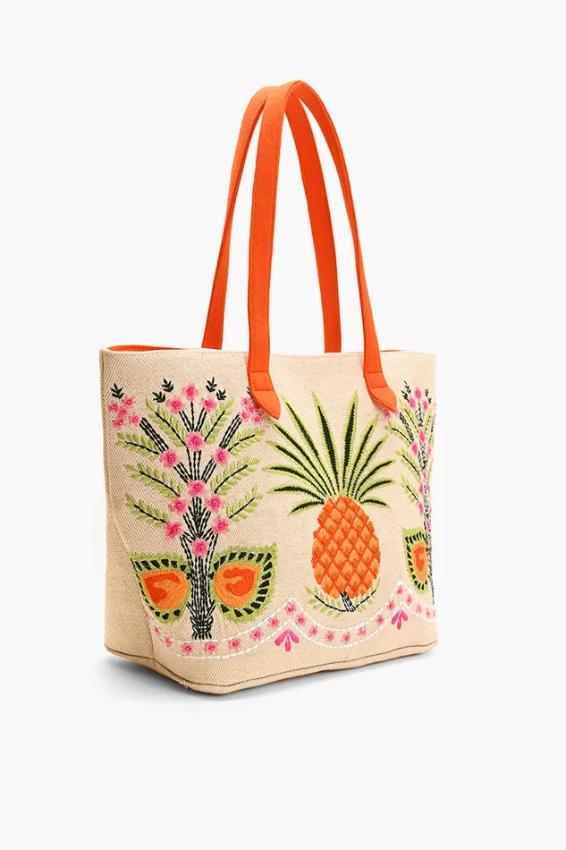Beach Bags Pineapple Embellished Tote 8211 America and Beyond Women