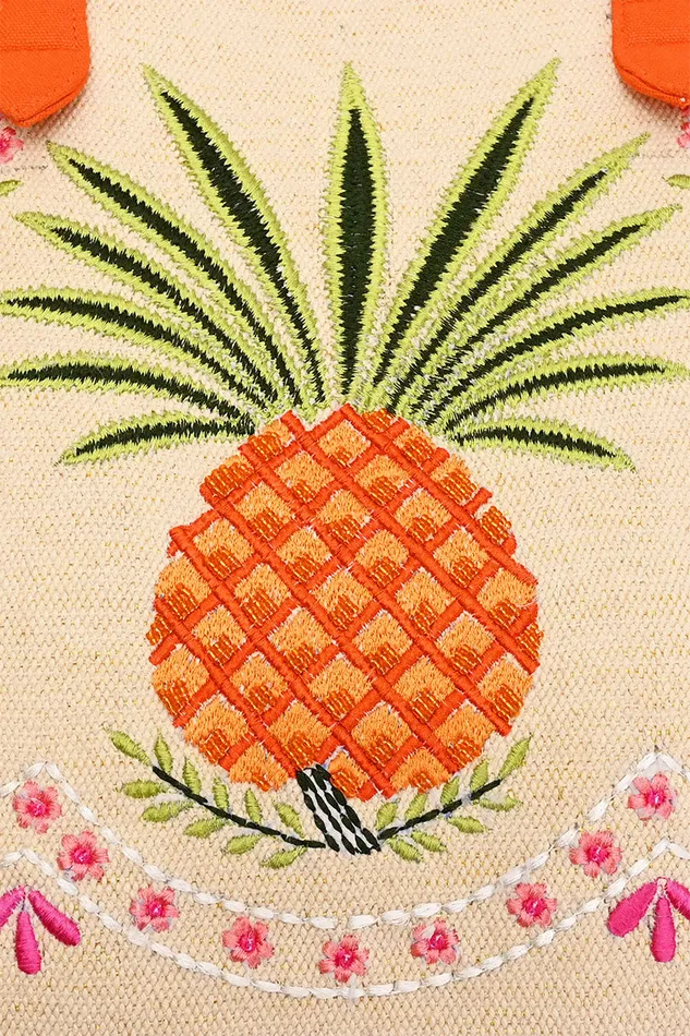 Beach Bags Pineapple Embellished Tote 8211 America and Beyond Women