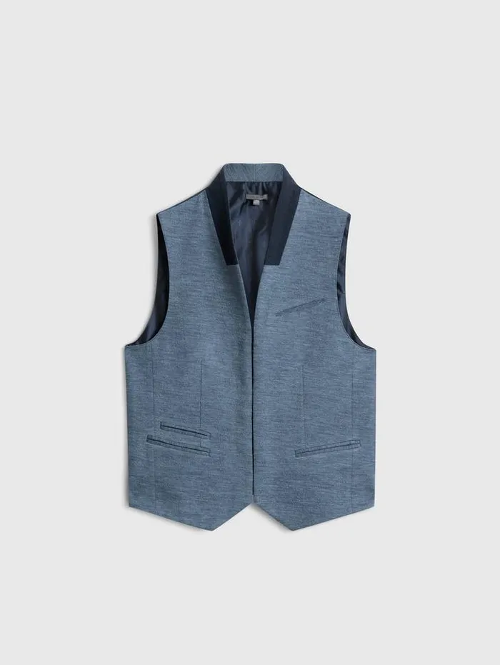 BELTON VEST Powder Blue Men John Varvatos Suit Jackets