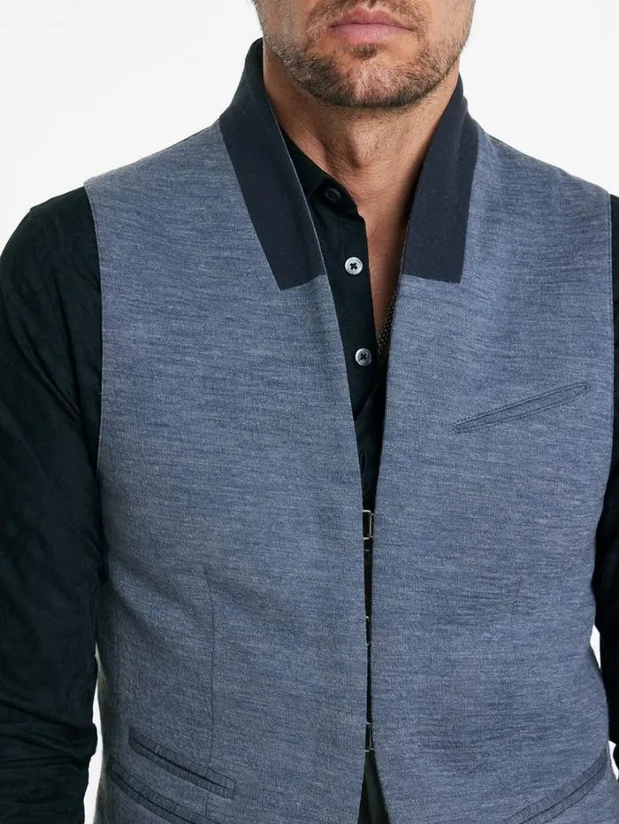 BELTON VEST Powder Blue Men John Varvatos Suit Jackets