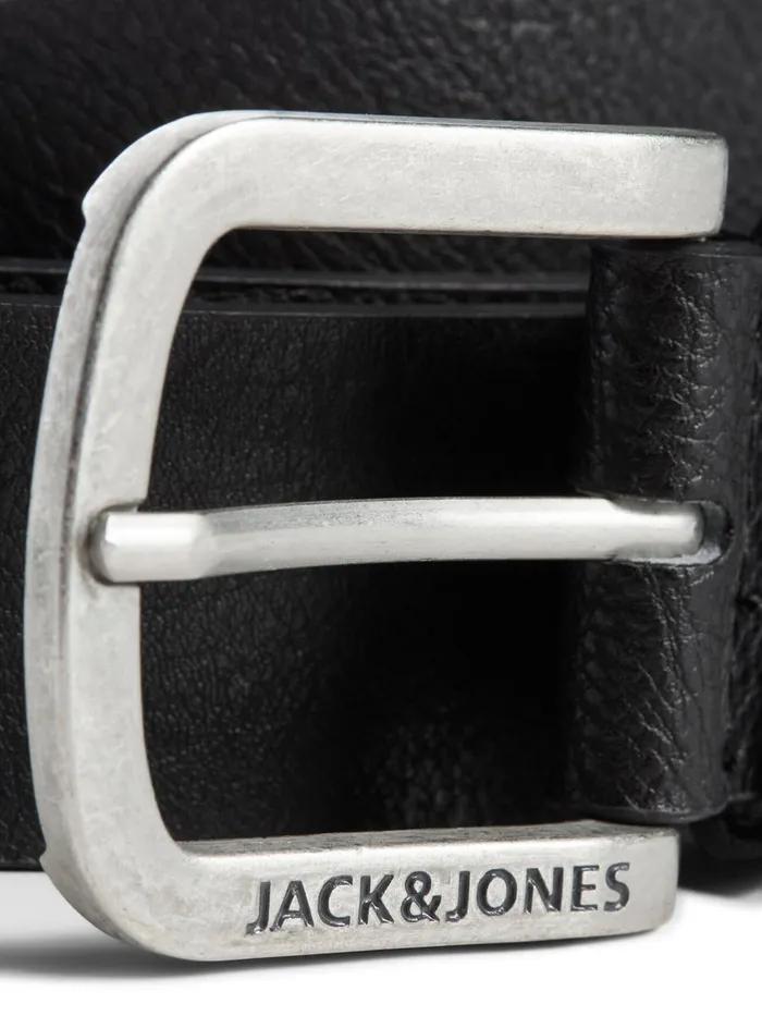 Belts JACK and JONES Mens FAUX LEATHER BELT Black Black Cheap On Sale