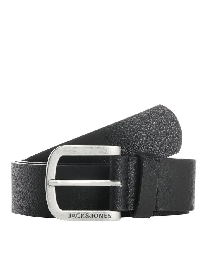 Belts JACK and JONES Mens FAUX LEATHER BELT Black Black Cheap On Sale