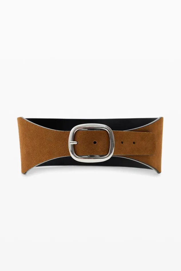 Belts Women Desigual Splitleather Belt Brown